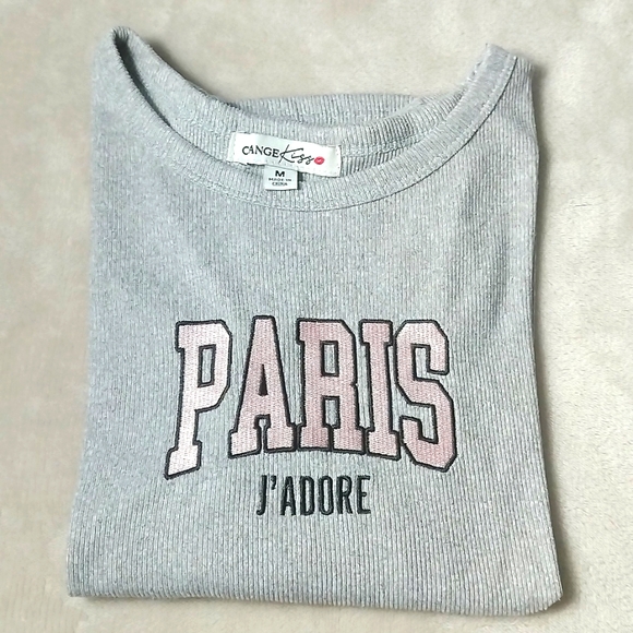Paris J' Adore Grey T-shirt By Orange Kiss 💋 - Picture 9 of 9